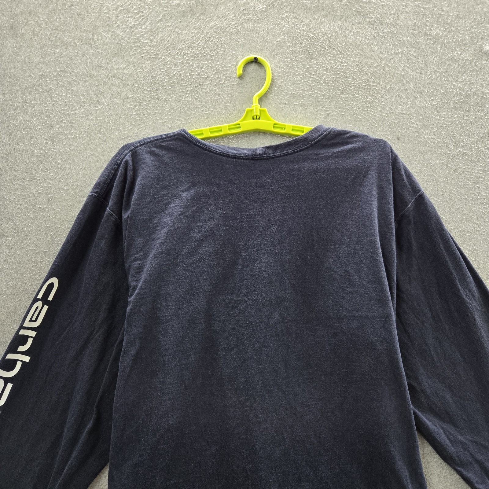 Carhartt Men Shirt XL REGULAR Navy Logo K231 Original Fit Long Sleeve