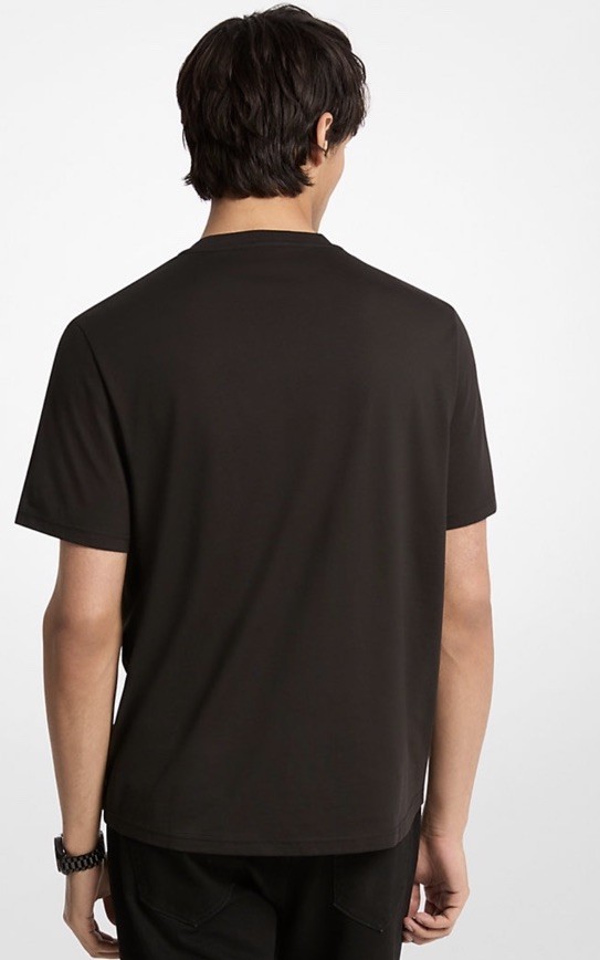 Michael Kors Men’s Cotton T-shirt Black Logo Ombré New With Tags Size Large Nwts