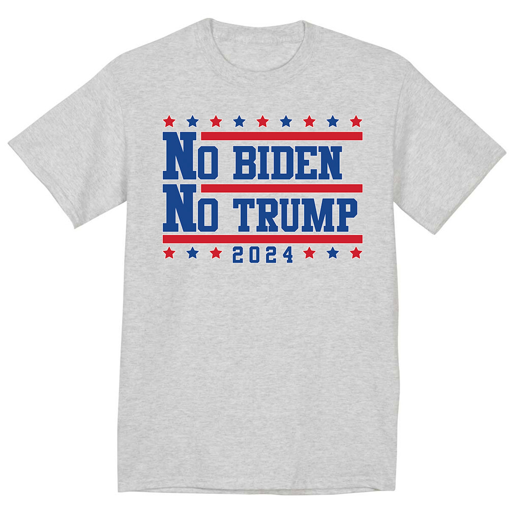No Biden No Trump 2024 Funny Mens Election T-shirt