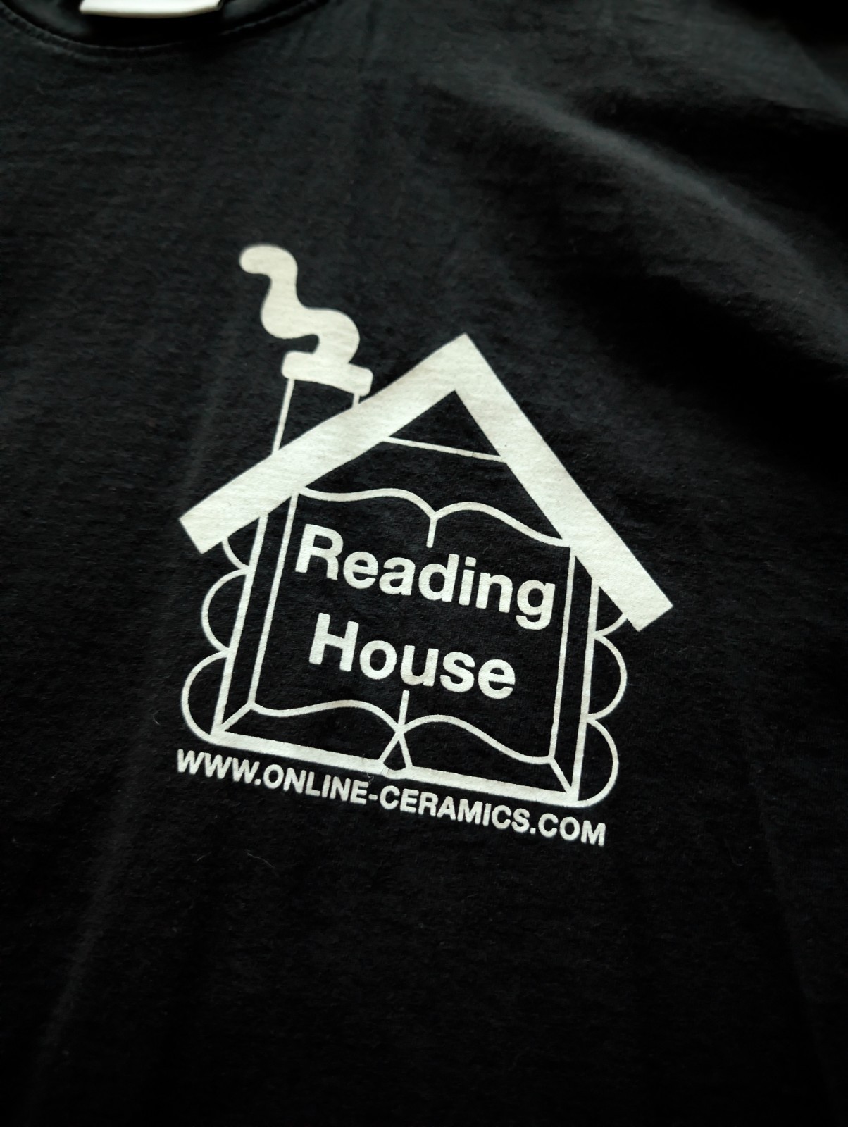 Online Ceramics Reading House XXL Black Heavy Weight Shirt Haunted Wagon
