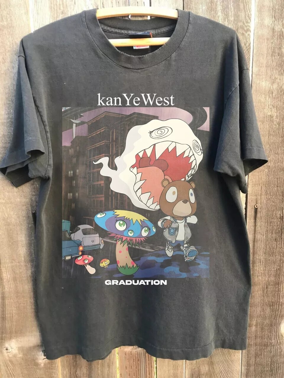 Kanye West Tour 2024 Tshirt, West College Dropout Charcoal Unisex Tshirt S-5XL