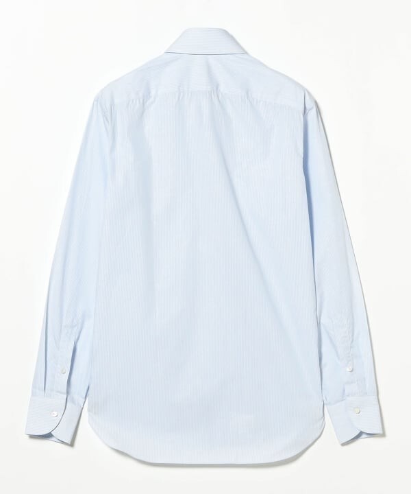 (ASK availability First) BEAMS Borriello Microstripe wide collar shirt New