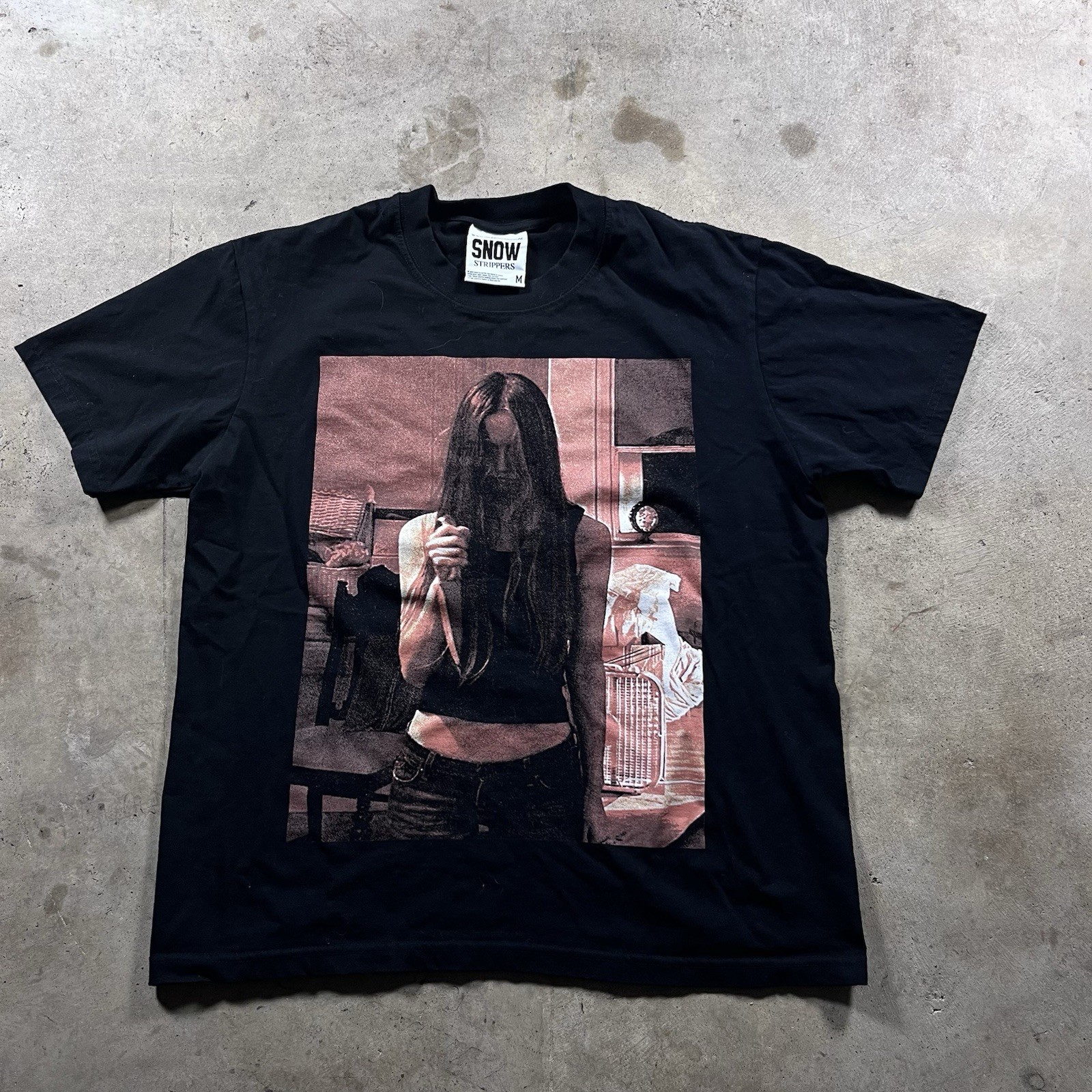 Snow strippers 2026 tour merch knife graphic black shirt men’s size medium