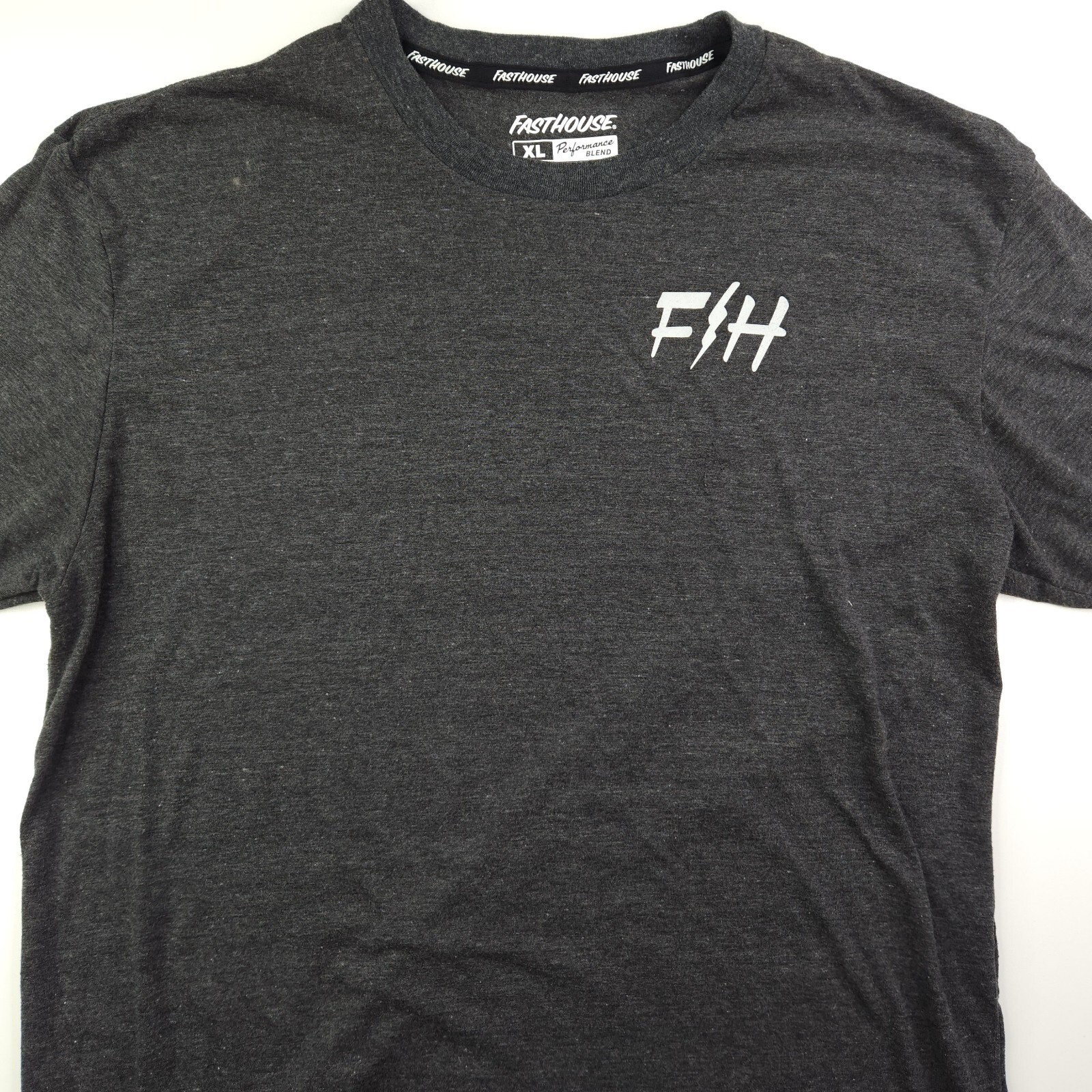 Fasthouse FH Performance Blend Crewneck Tee Shirt Dark Gray Heather XL