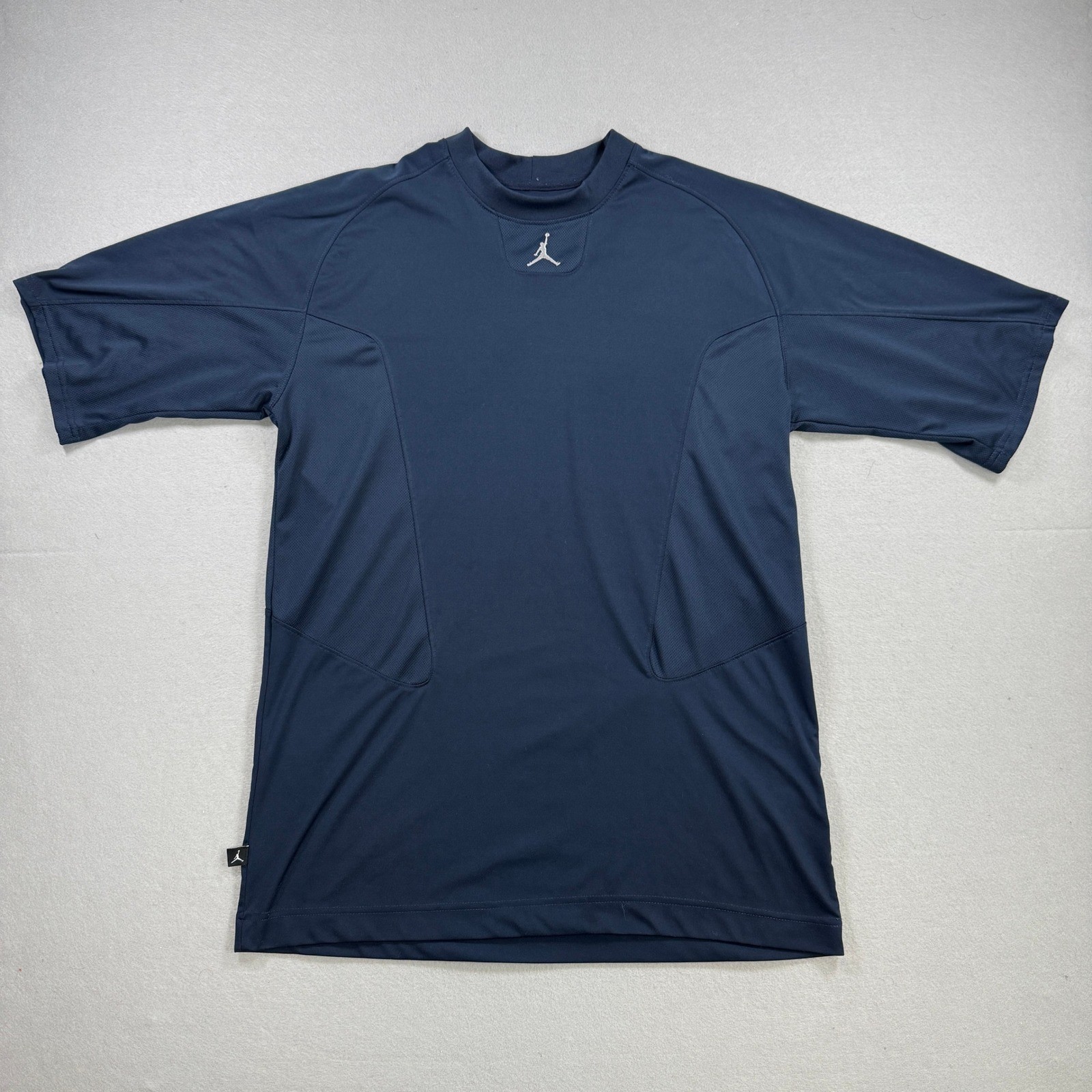 Jordan Training Shirt Mens L Blue Jupman Logo Short Sleeve Athletic Activewear