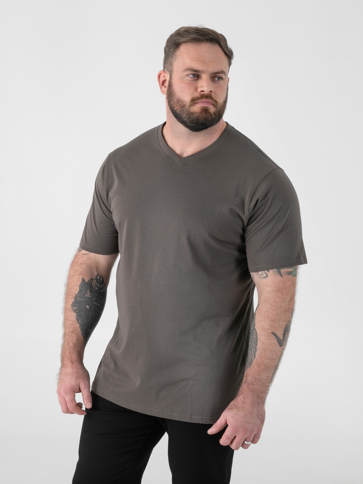 D555 DUKE MENS V NECK T-SHIRT TEE SHIRT PREMIUM COMBED COTTON M-XXL IN 9 COLORS