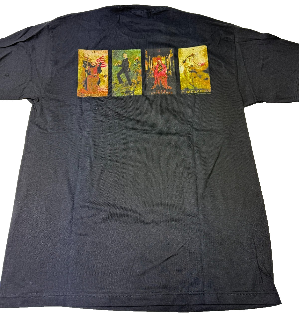 Rare Vintage Merch Marilyn Manson Death Tarot Card 2000 Cotton BG Shirt Size XL