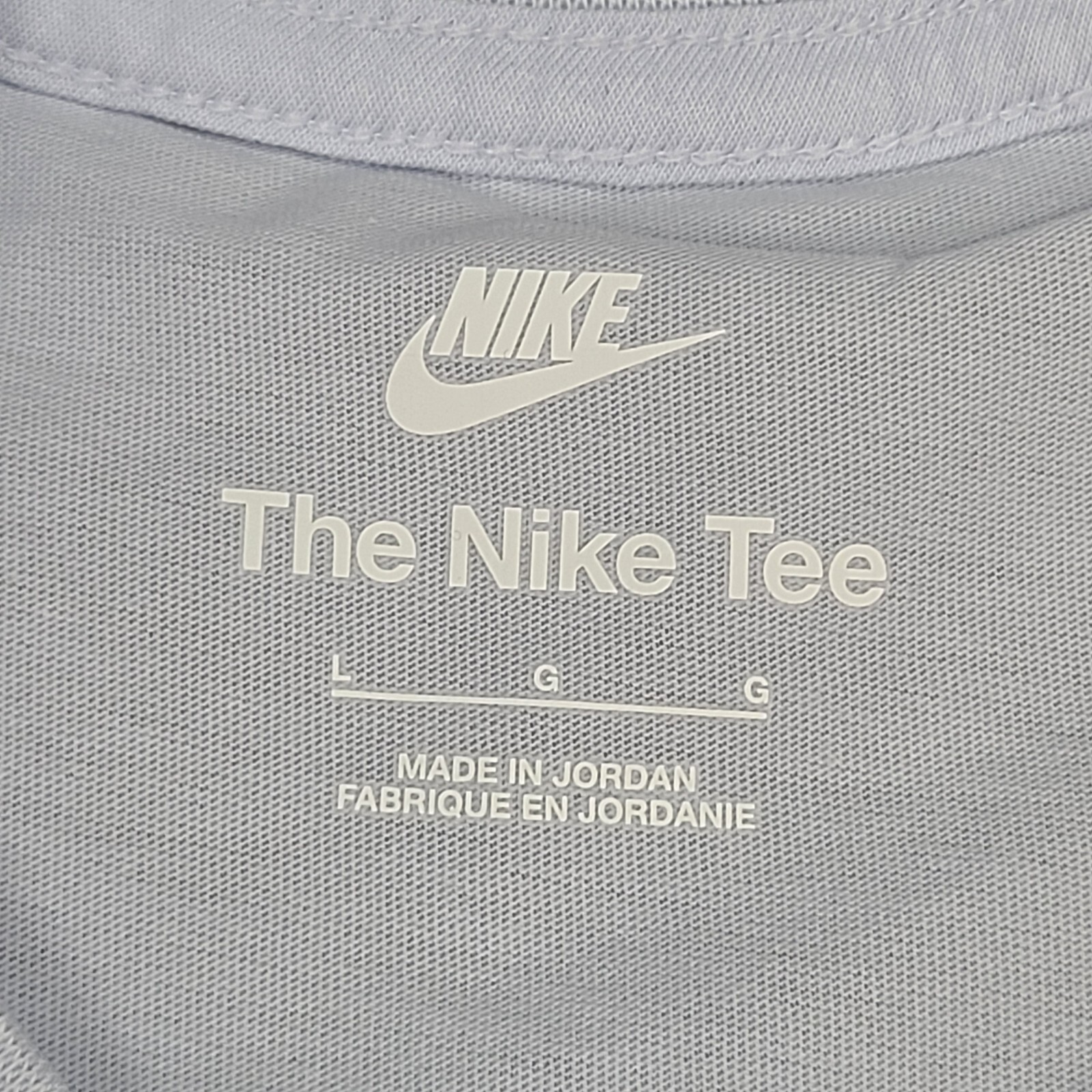 Nike Shirt Mens Large Blue Football Grey White Just Do It Cotton New Tee 55