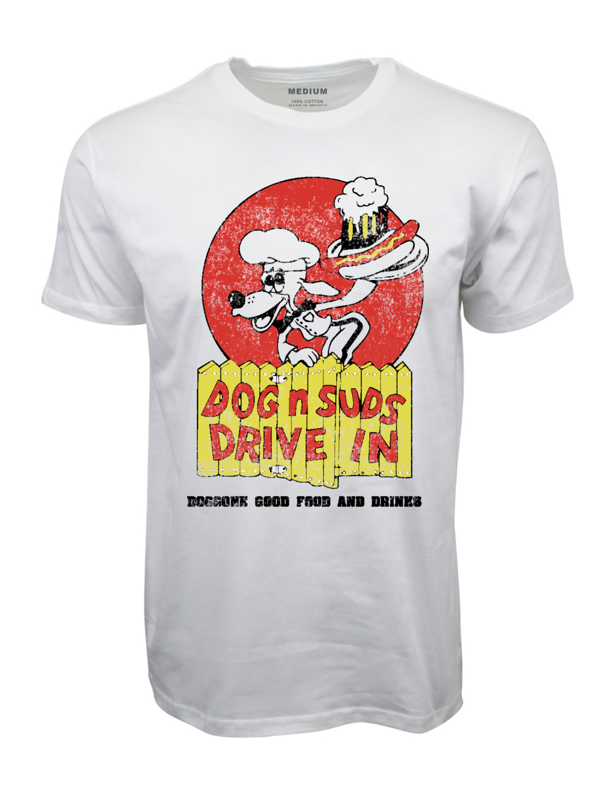 DOG N SUDS ‘DRIVE IN’ WHITE GRAPHIC T-SHIRT