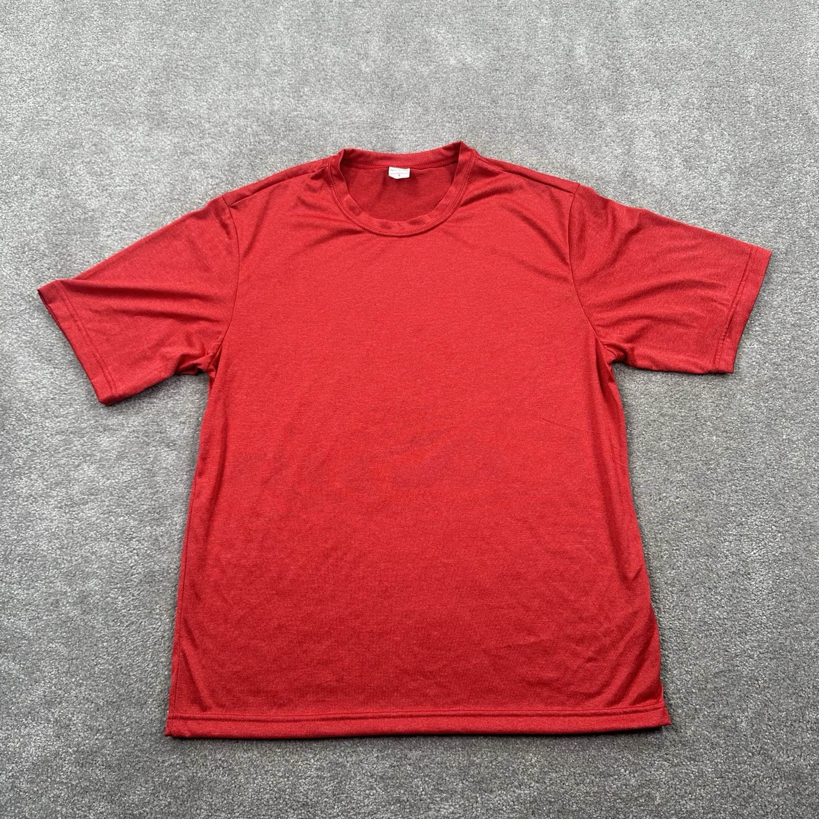 Sport Tek Adult T Shirt Size Small Red Short sleeves Crew Neck