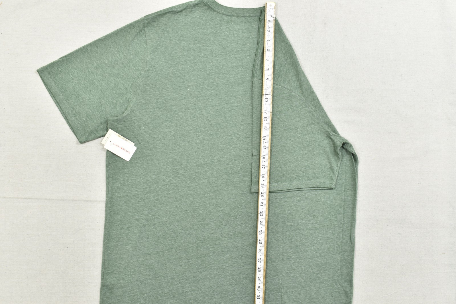 Lucky Brand Men’s Lucky Label Green Short Sleeve Crew Neck Size 2XLT NEW