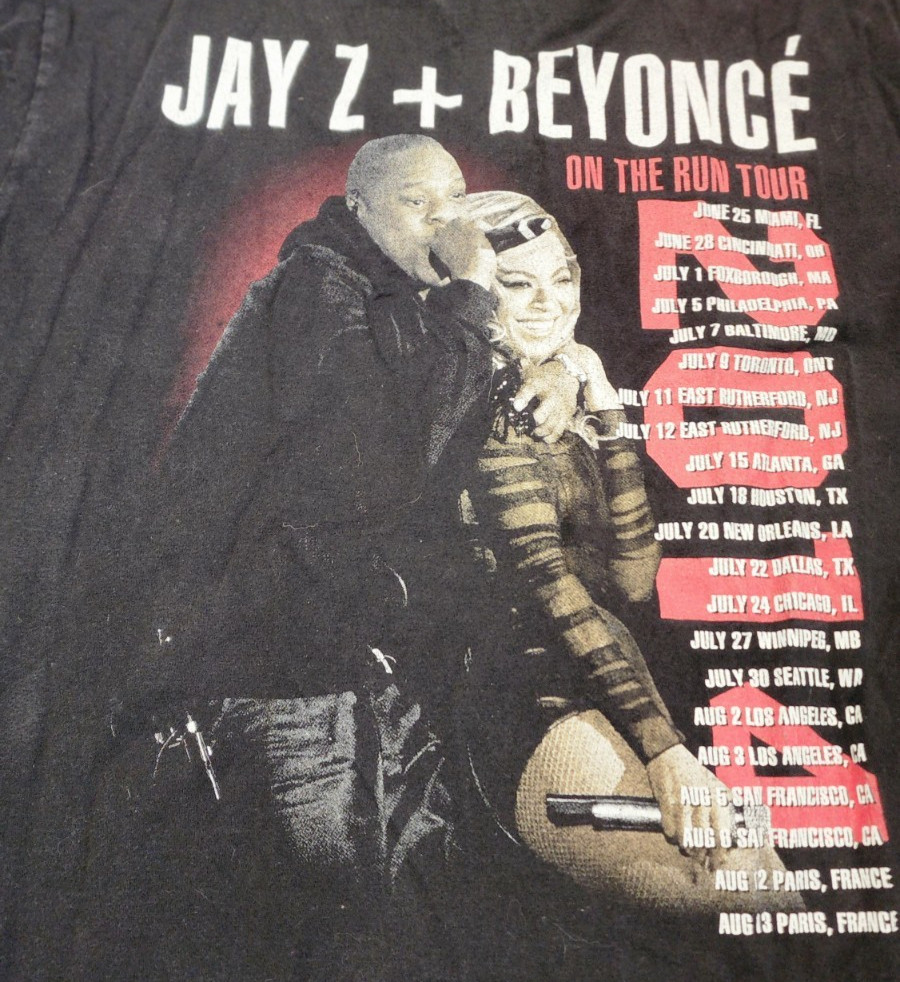 Jay Z & Beyoncé On The Run 2014 Tour Concert T-Shirt | 2-Sided Mens Black