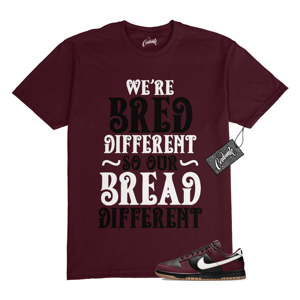 Dunk Burgundy Crush Black White Next Nature T Shirt Match BREAD