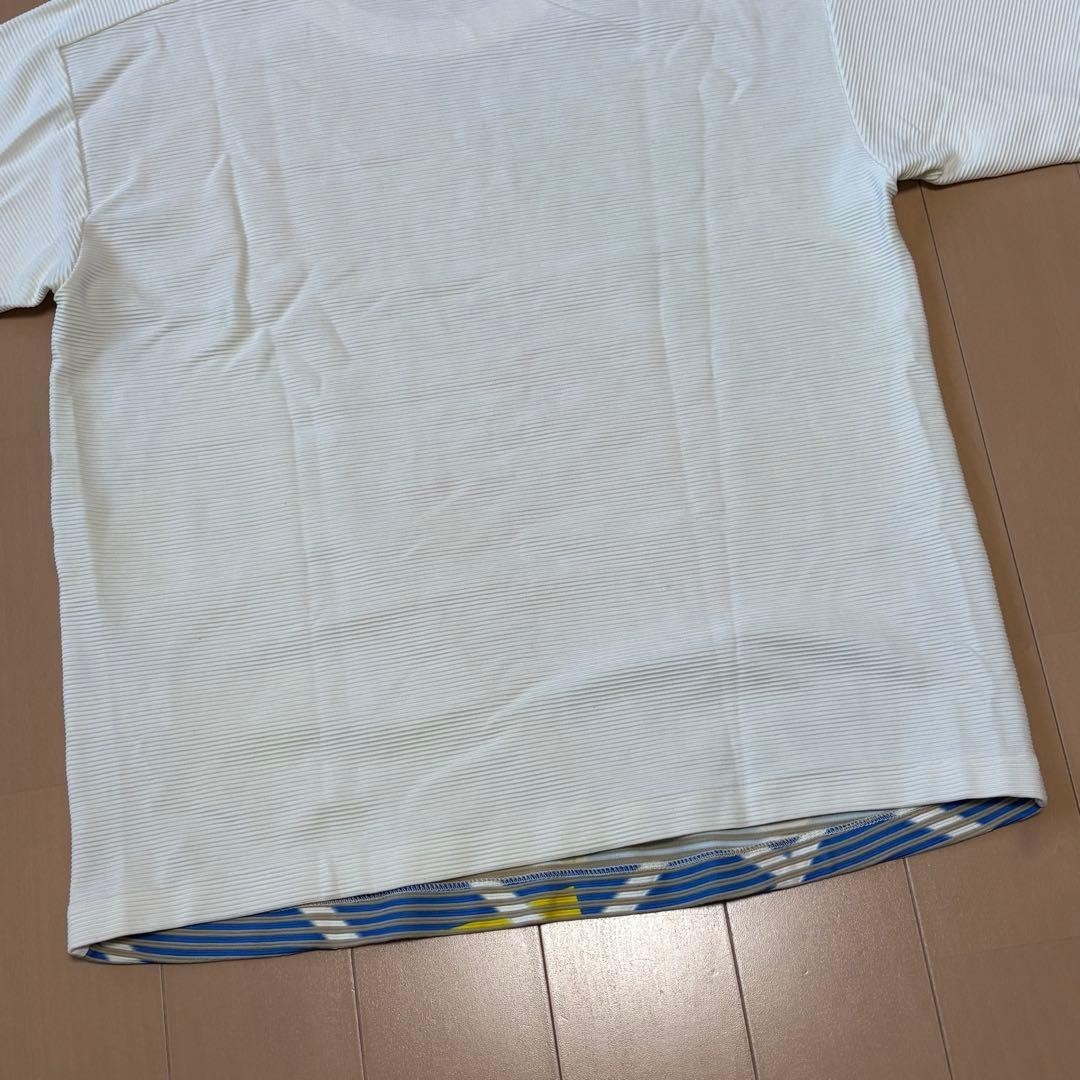 ISSEY MIYAKE MEN 18AW Embossed Pleats T-Shirt Size 2 Short sleeves Used