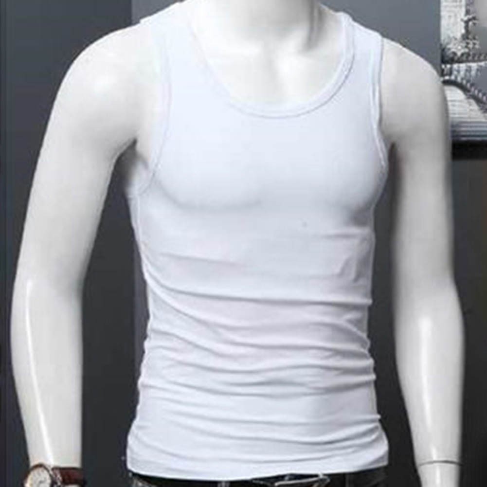 Men’s U-Neck Tank Top Sleeveless Fitness Vest for Gym Training and Sports Use