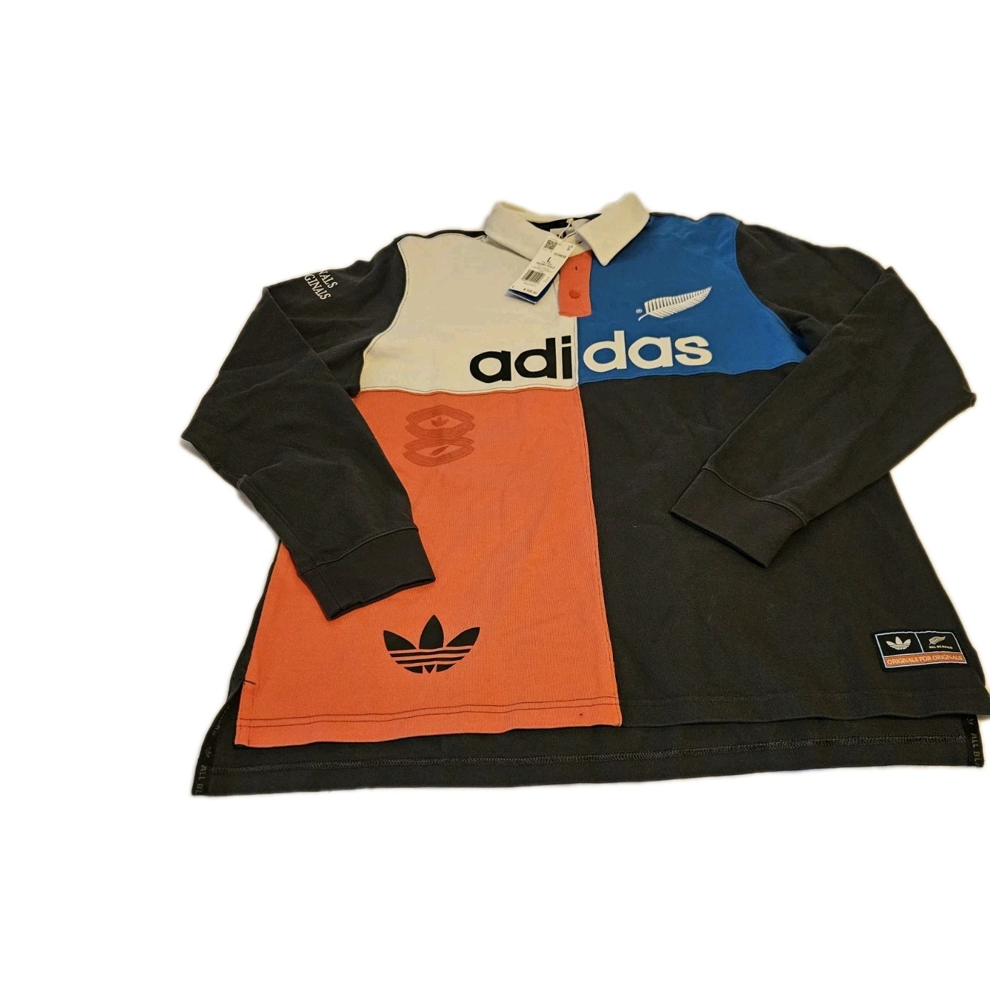 Adidas KG4638 Originals Rugby Polo Men’s Shirt Size L