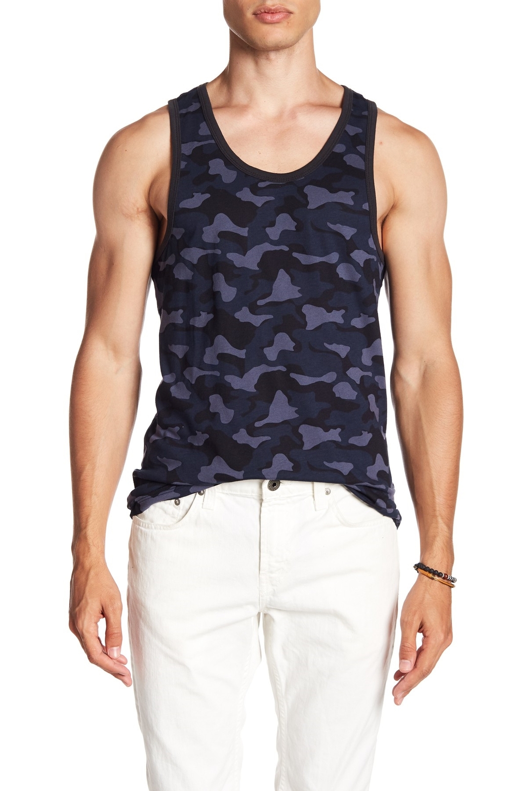 Slate & Stone 158936 Men’s Camouflage Printed Tank Shirt Blue Size Large