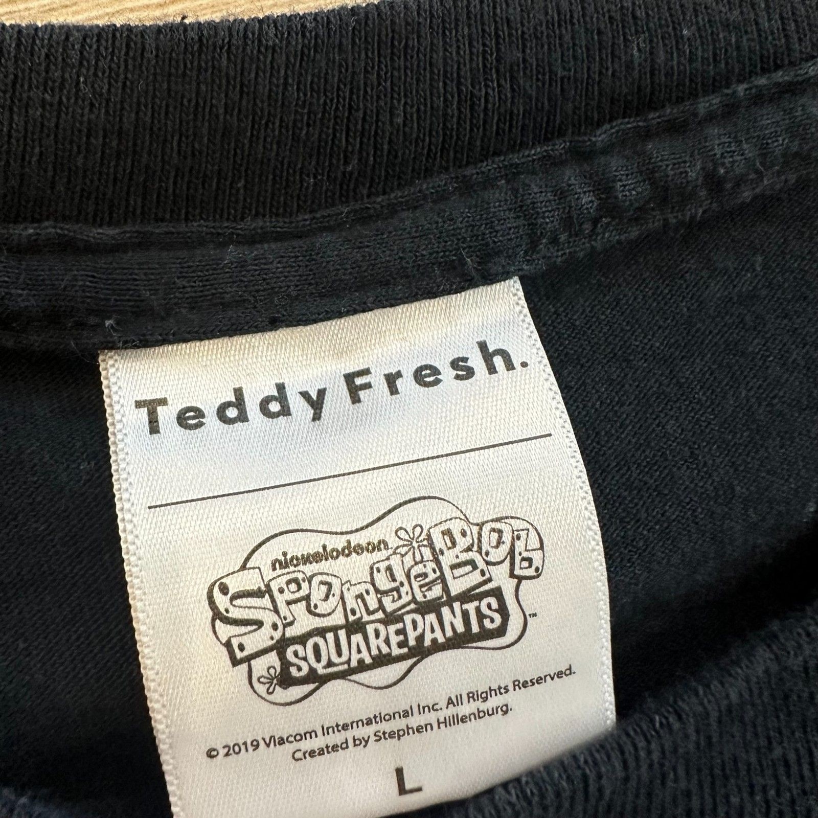 Teddy Fresh x Spongebob Collab Blowing Bubbles Long Sleeve Shirt Size L