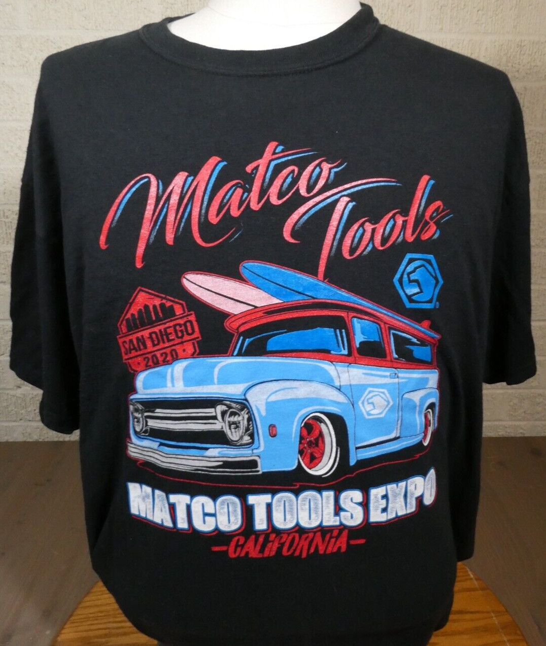 Matco Tools Expo 2020 California T-Shirt Men X-Large XL S/S Black StreamLight