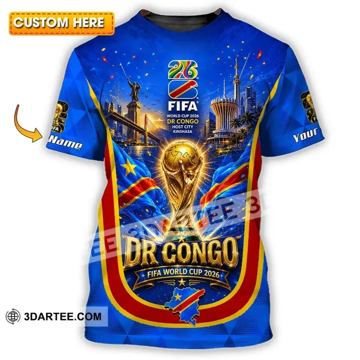 Unisex 3D Shirt – Custom Dr Congo World Cup 2026 Shirt VK13807
