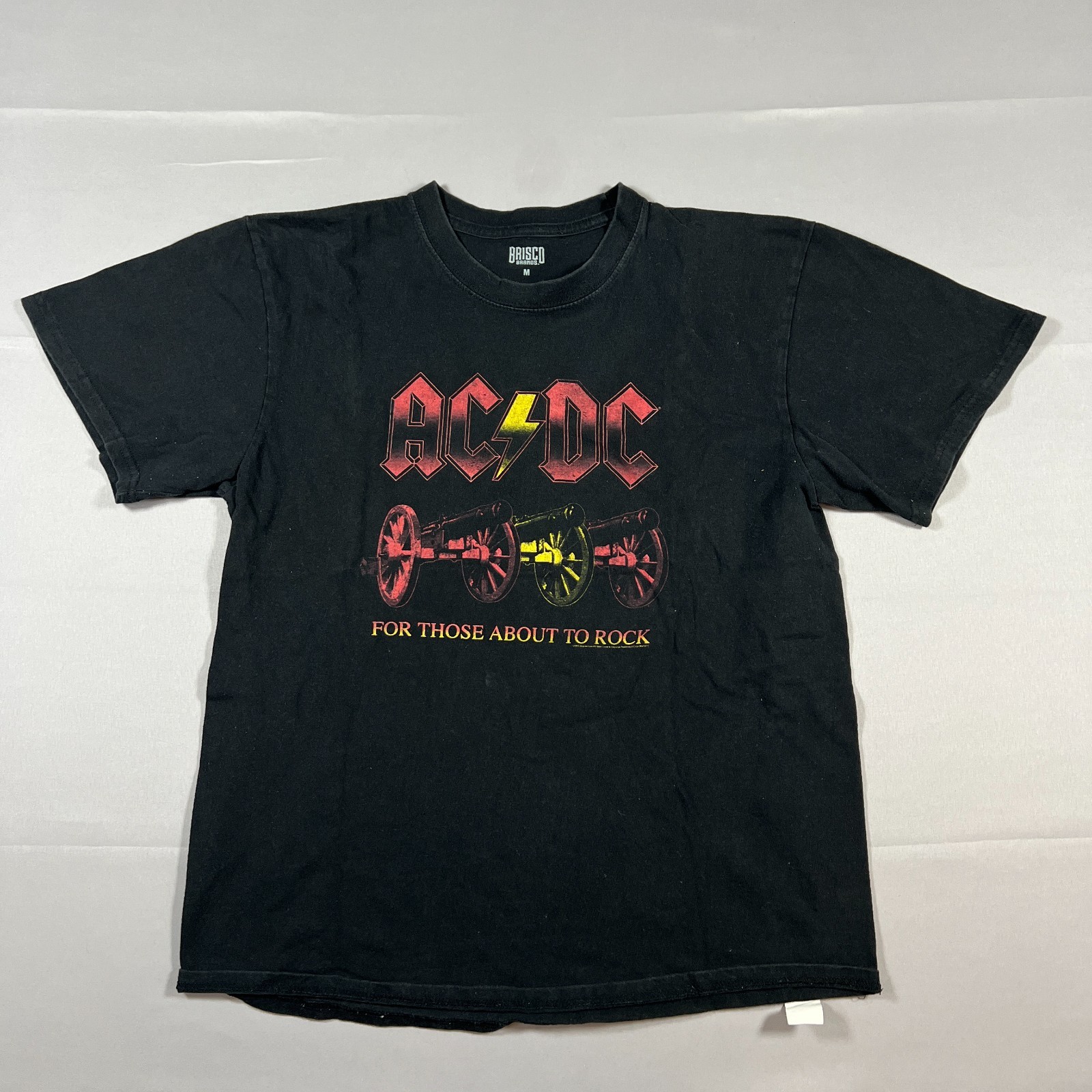 Brisco Brands T Shirt Mens Medium Black AC/DC For Those About to Rock Graphics