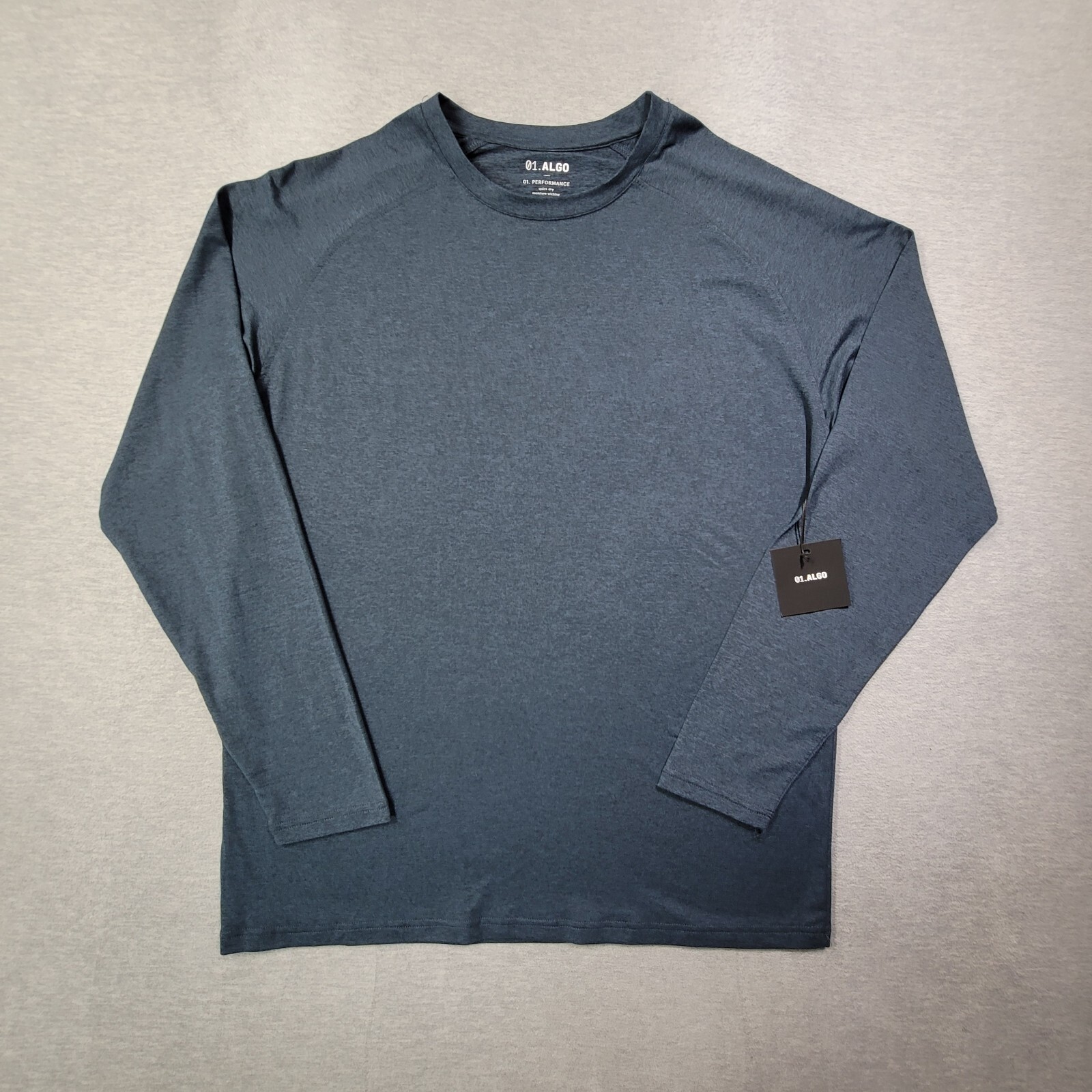 01. Algo T Shirt Mens XL Blue 01. Performance Quick Dry Stretch Anti-Odor NWT