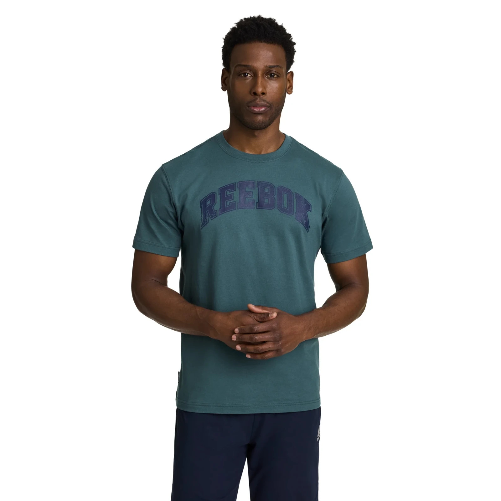 Reebok Men’s Graphic Tee Shirt Balsam Green Size Large L Crew Neck Athletic New