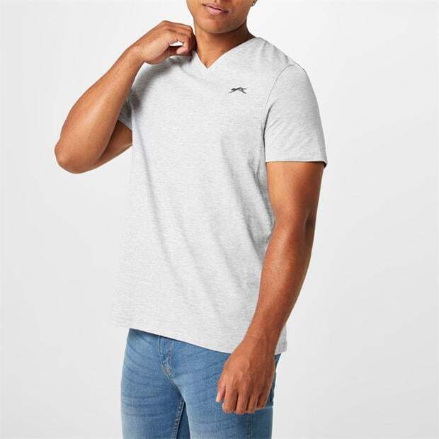 Mens Slazenger 100% Cotton V Neck T Shirt XS S M L XL XXL 3XL 4XL BNWT