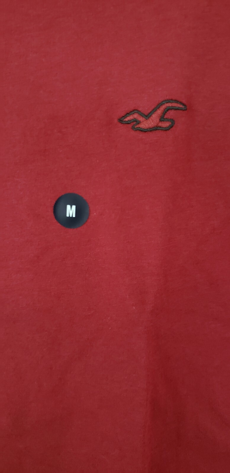 Hollister Men’s Must-Have Crewneck Short Sleeves T-Shirt Burgundy Size Medium
