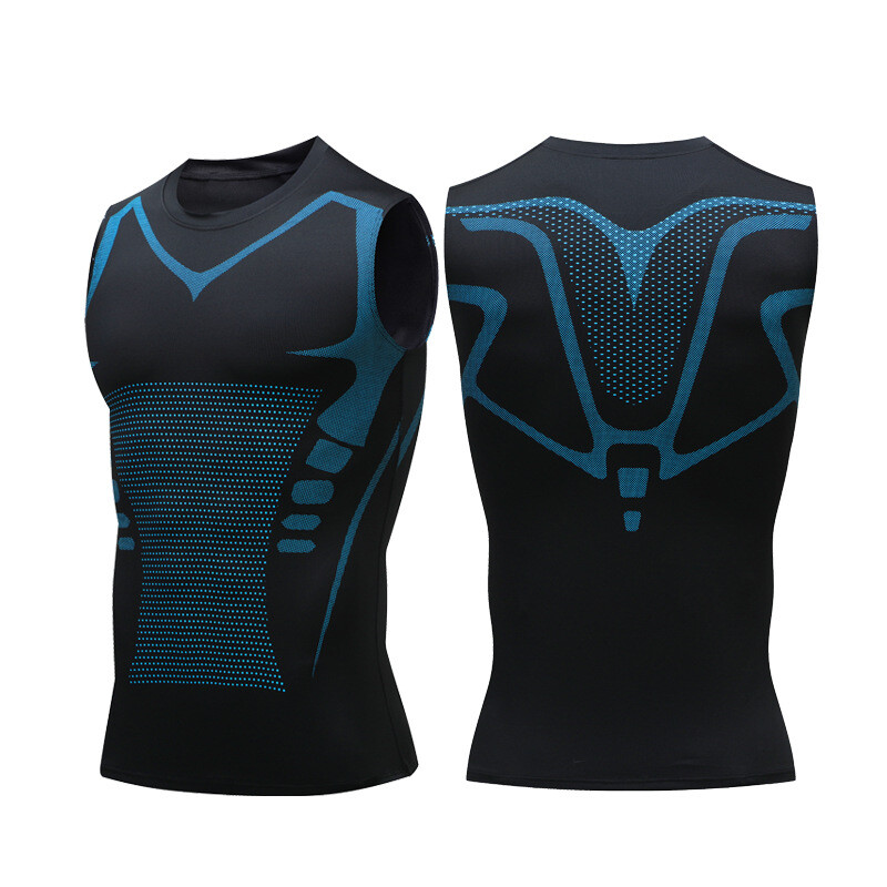 Men’s New Vitaboost Compression Shirt Version Ionic Shaping Sleeveless Vest