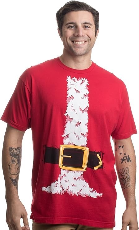 Holiday Santa Claus Costume Tees | Christmas Novelty Shirts Unisex T-Shirt – XL