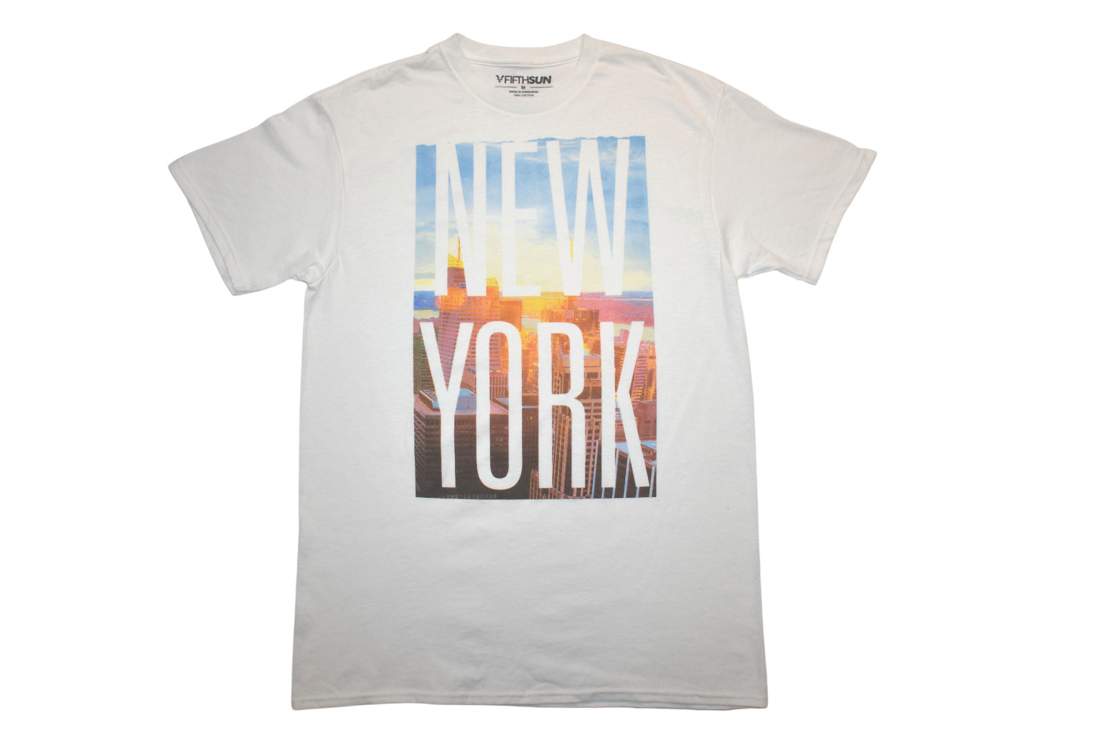Fifth Sun Mens New York City Skyline White Shirt NWT S- 2XL