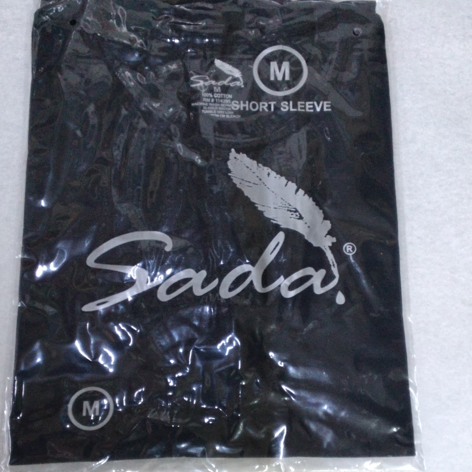 Sada Men’s Black M Cotton Knit Crew Neck Short Sleeve T-Shirt