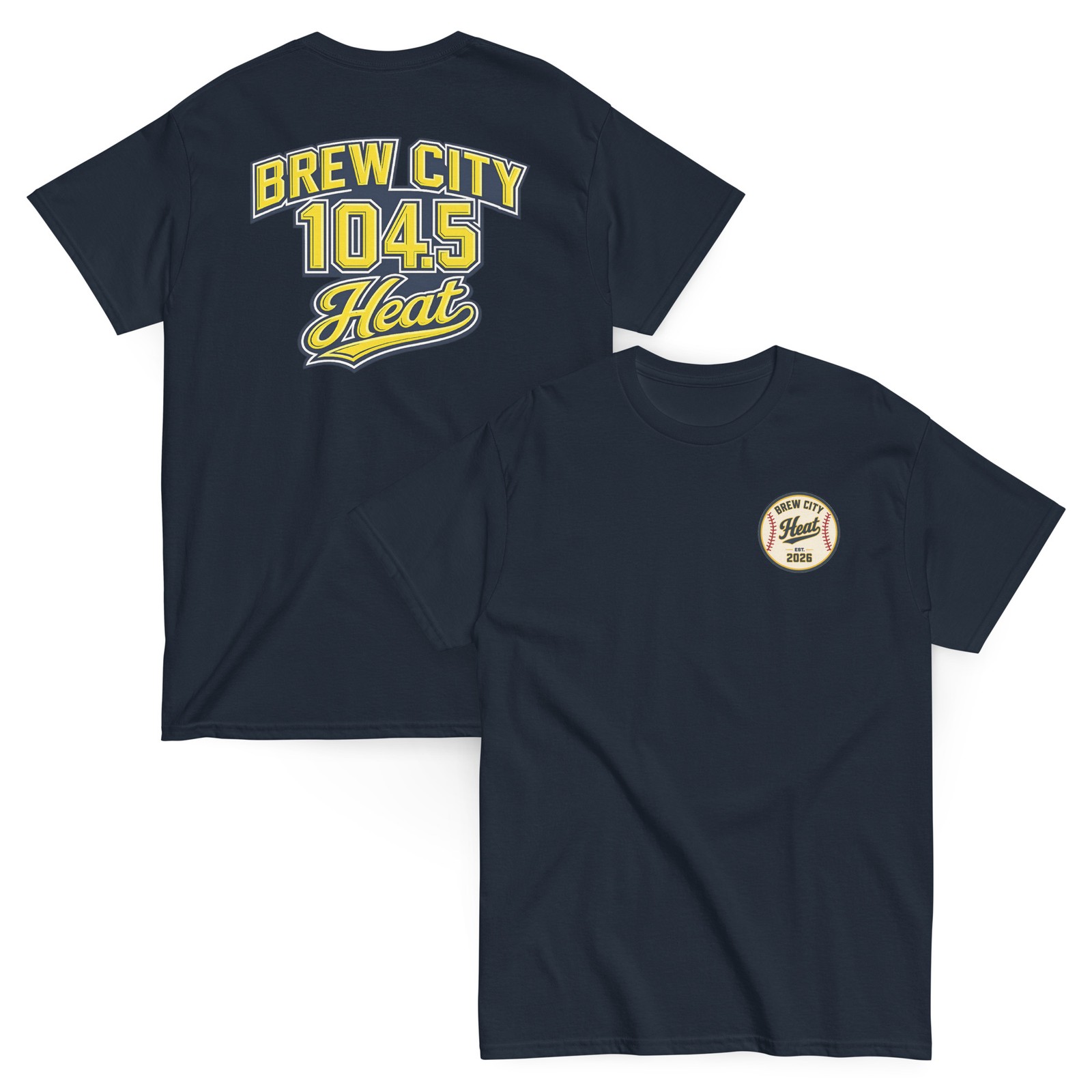 Brew City Heat 104.5 Fastball Baseball Fan T-Shirt
