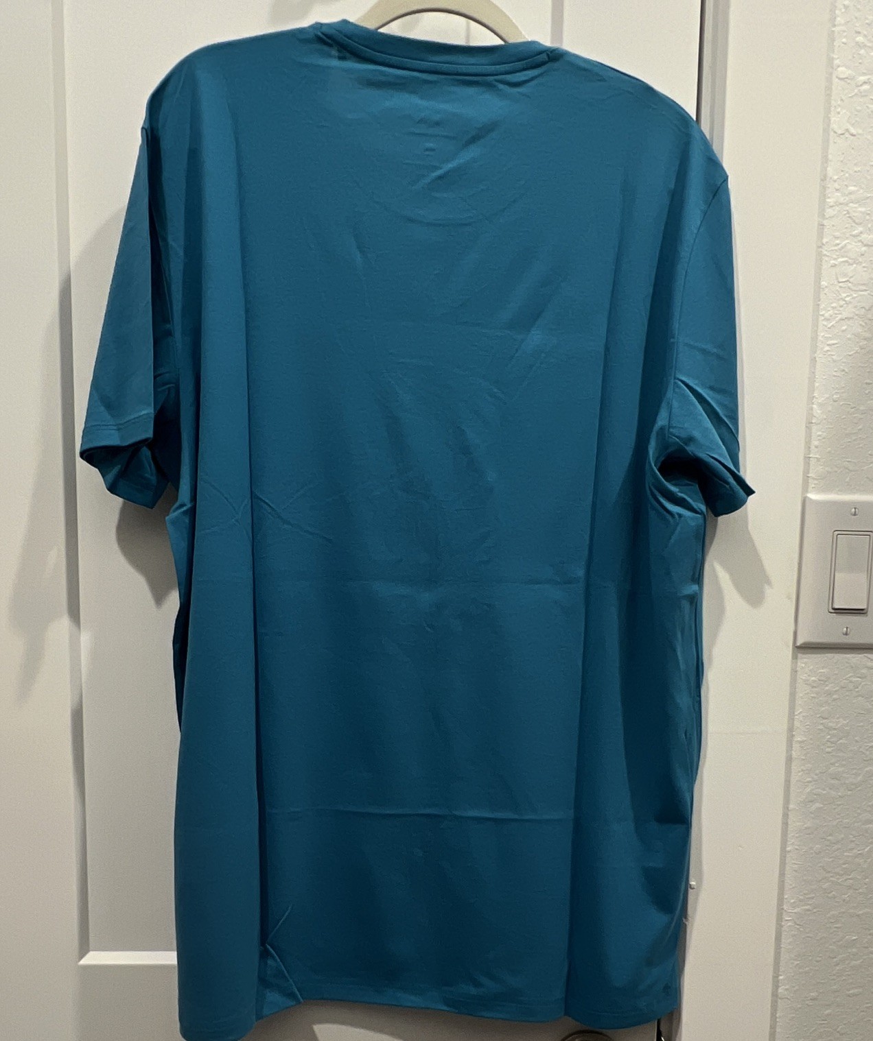 Armani Exchange Men’s Blue Solid Logo Short Sleeve Crew Neck T-Shirt Size XL