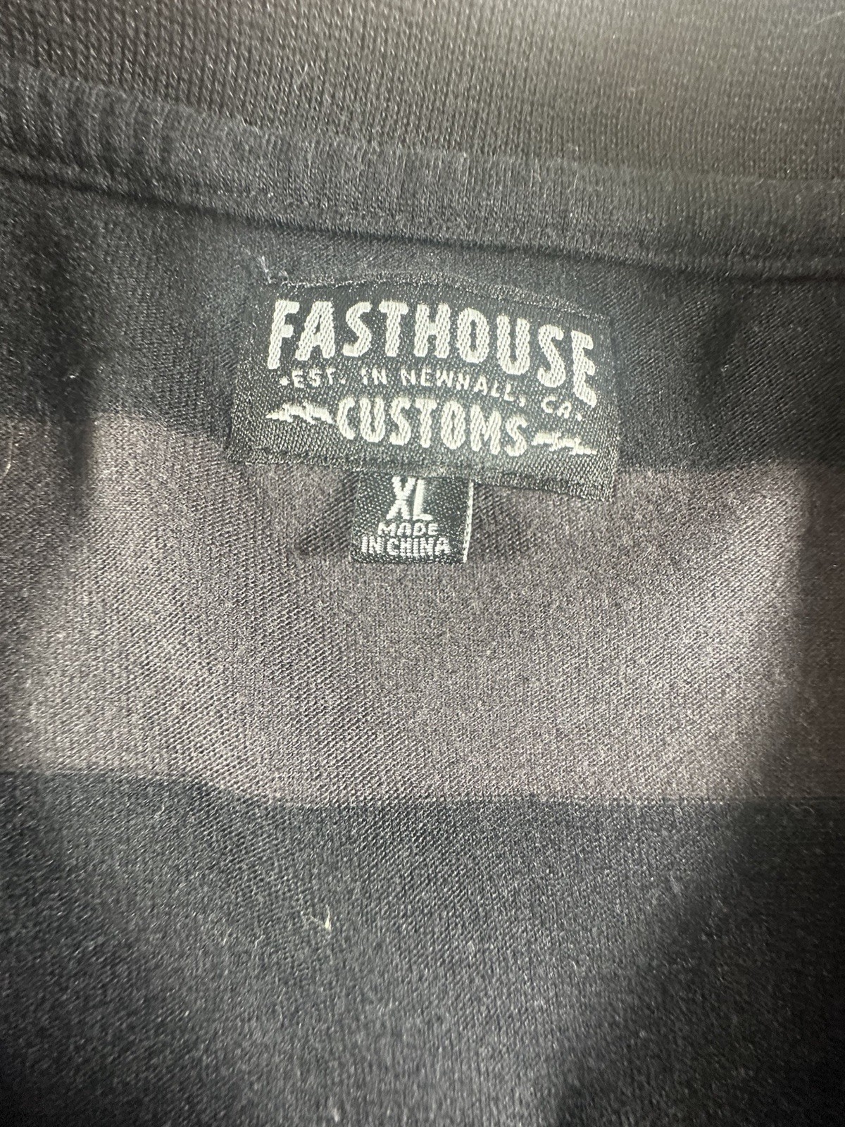 Fasthouse Men’s Striped T Shirt XL Moto
