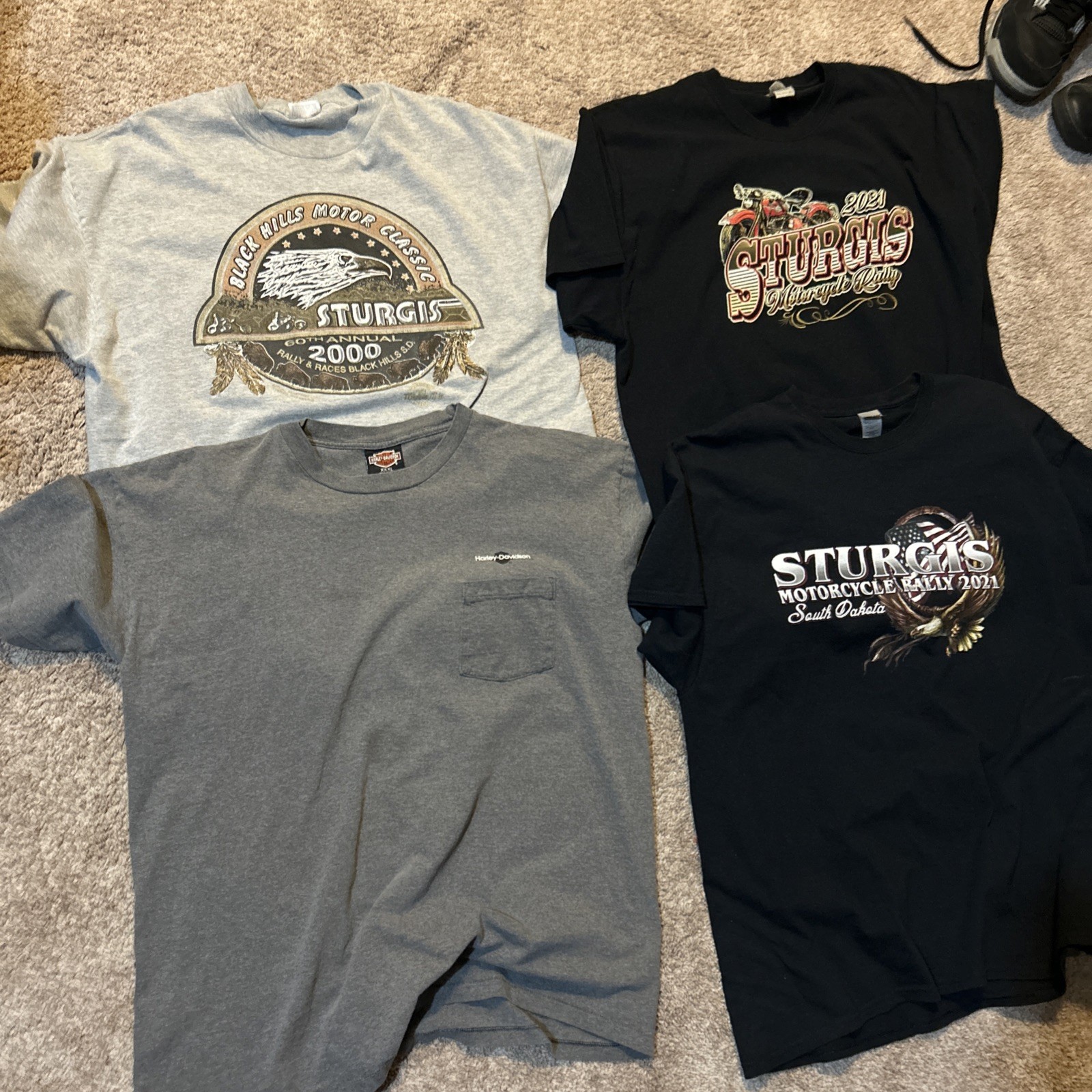 Sturgis Black Hills Rally 2000 Shirt XXL South Dakota Harley Davidson Lot Of 4
