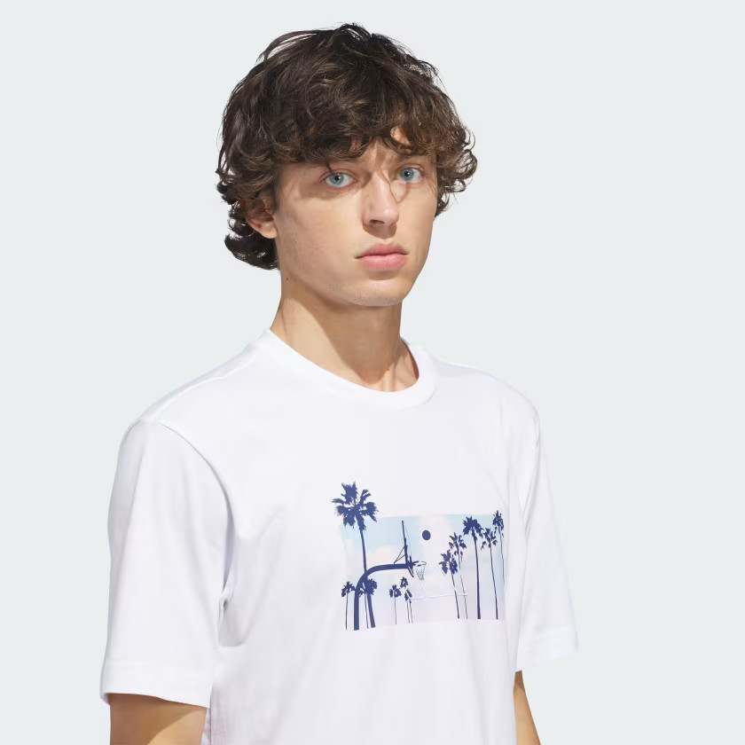 adidas men Summer Sunset Graphic T-Shirt