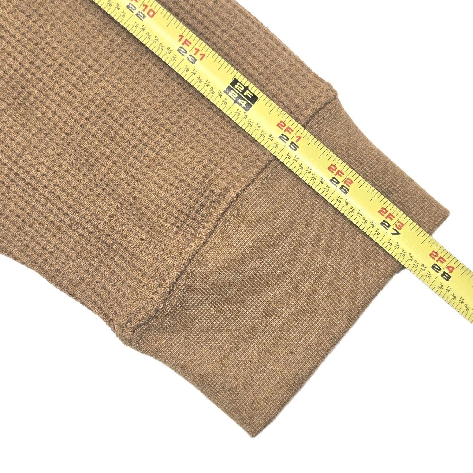 St. John’s Bay Men’s 3XLT Waffle Knit Henley Shirt Long Sleeve Mustard Gold NWT