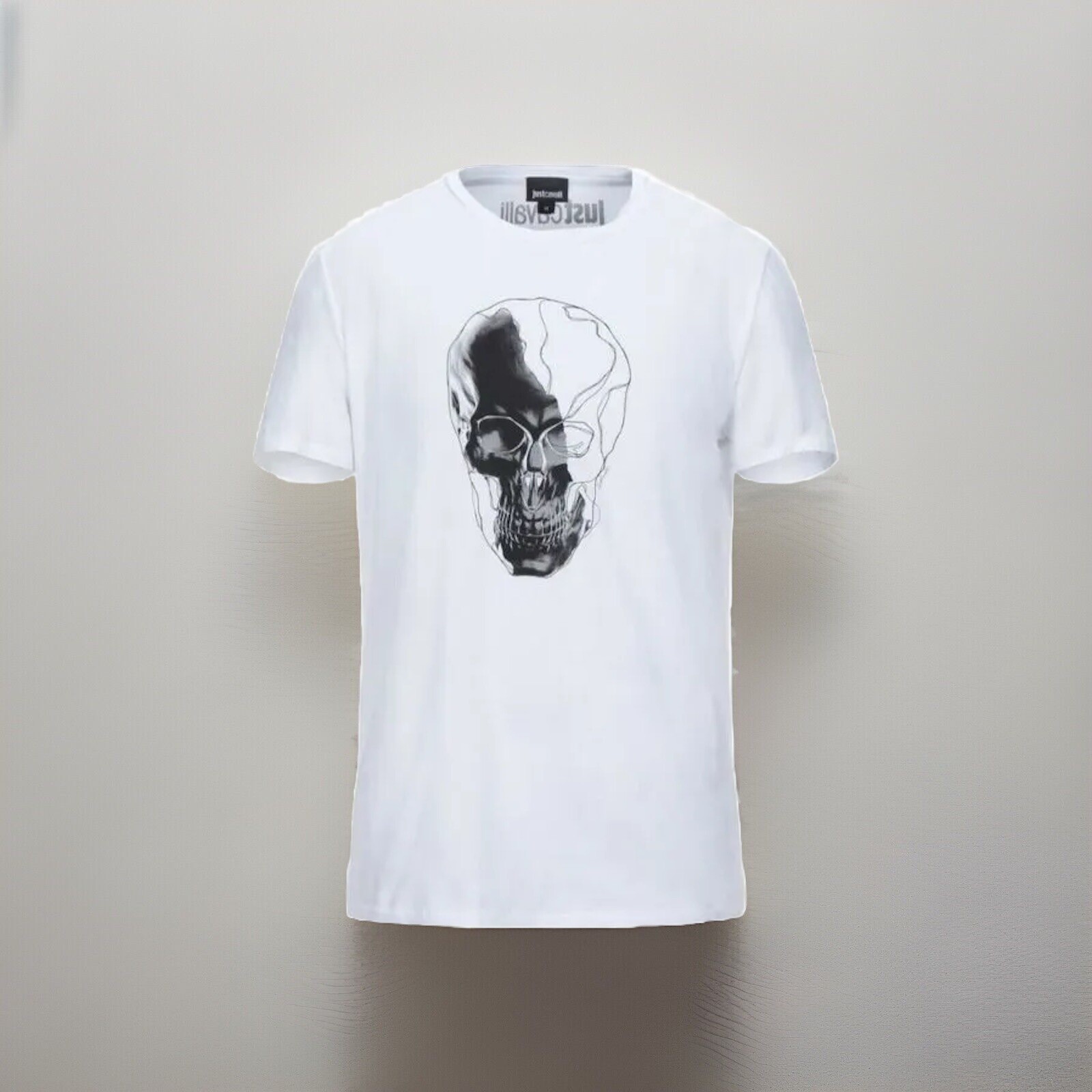 Just Cavalli Skull T-Shirt Tee Size XL