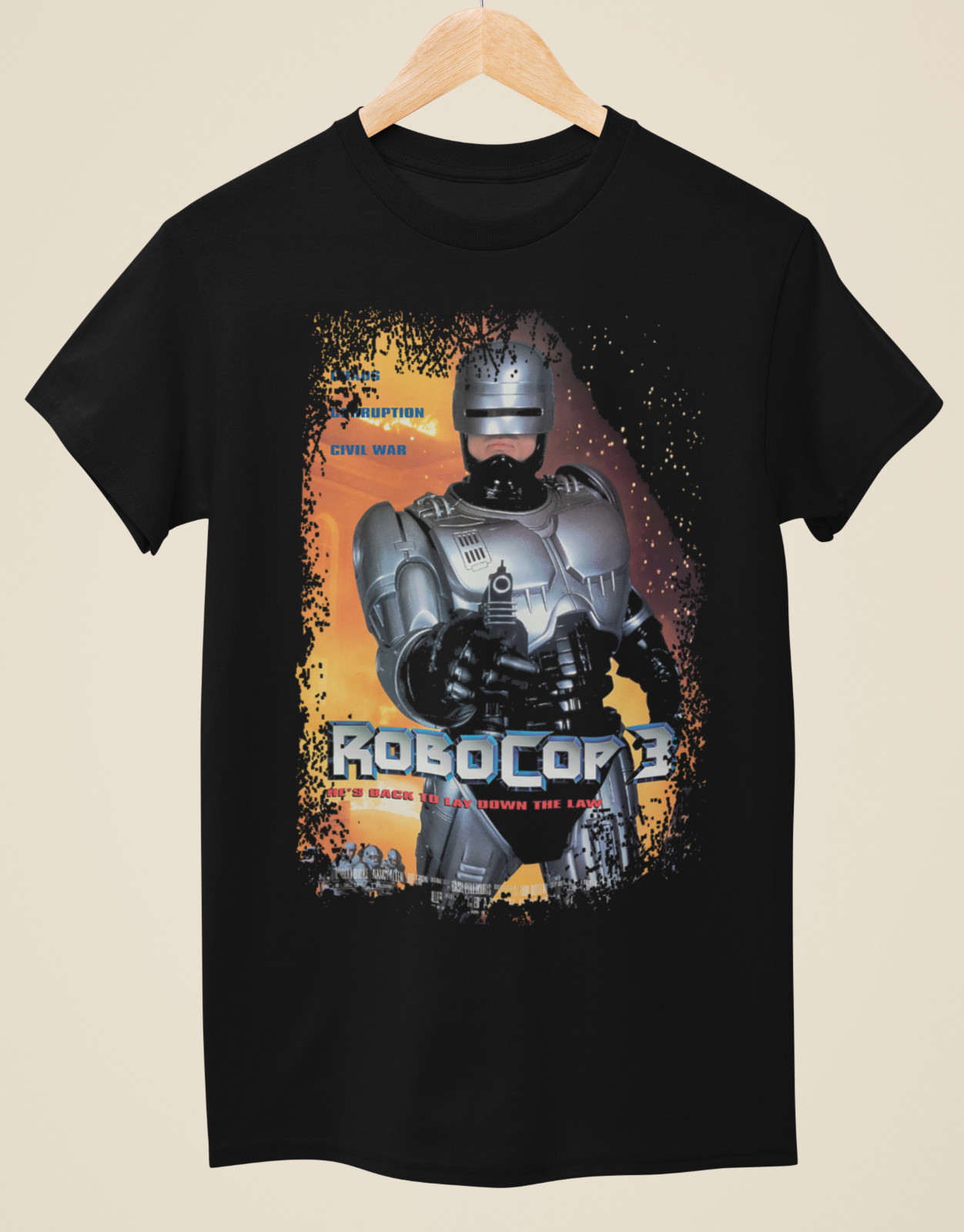 Robocop Collection – Movie Poster inspired Unisex Black T-Shirts