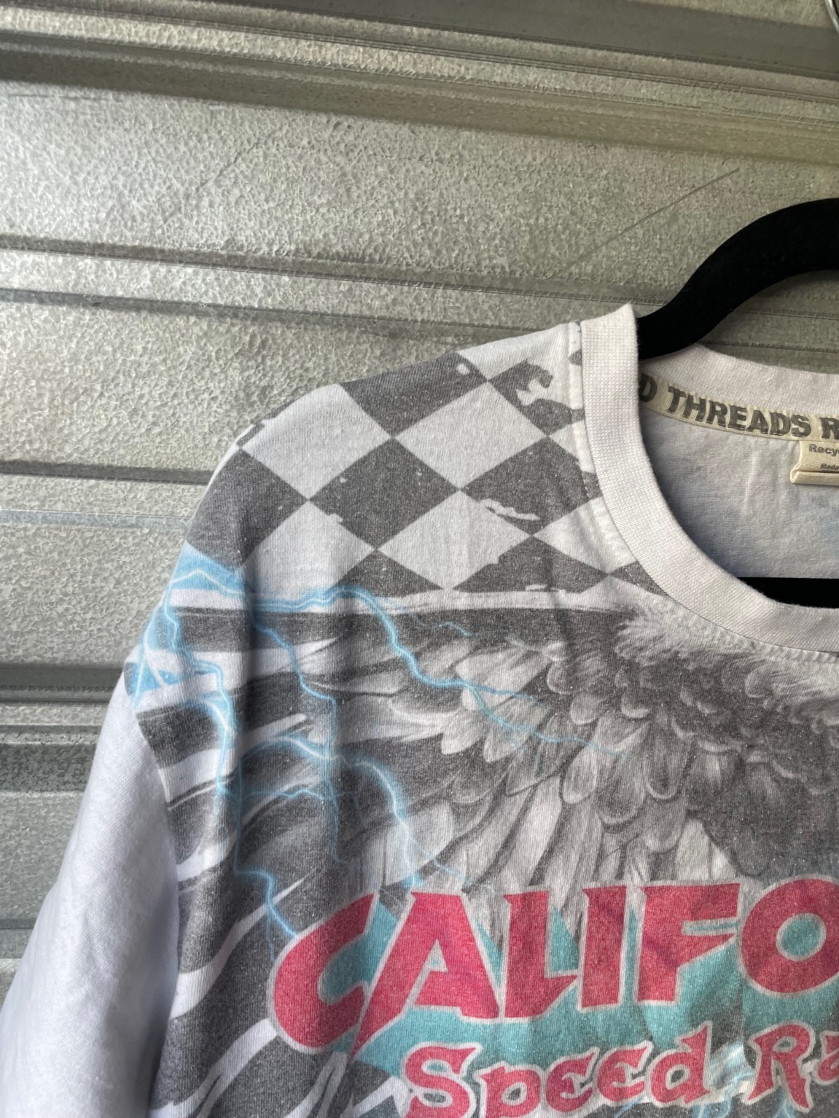 Recycled Threads California Speed Racing AOP All Over Print T-Shirt Men’s L