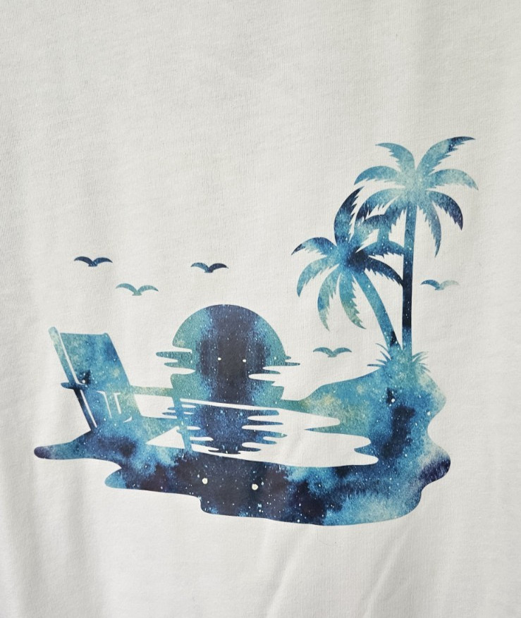 Wrangler Sunset Beach Glow‑in‑the‑Dark Graphic T‑Shirt Men’s Small Cotton Crew
