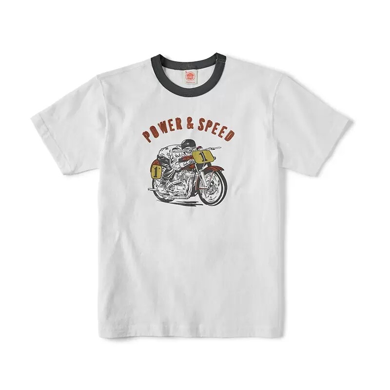 NON STOCK Pure Cotton Men T-Shirt Power & Speed Heavyweight Basic Tee T-Shirts