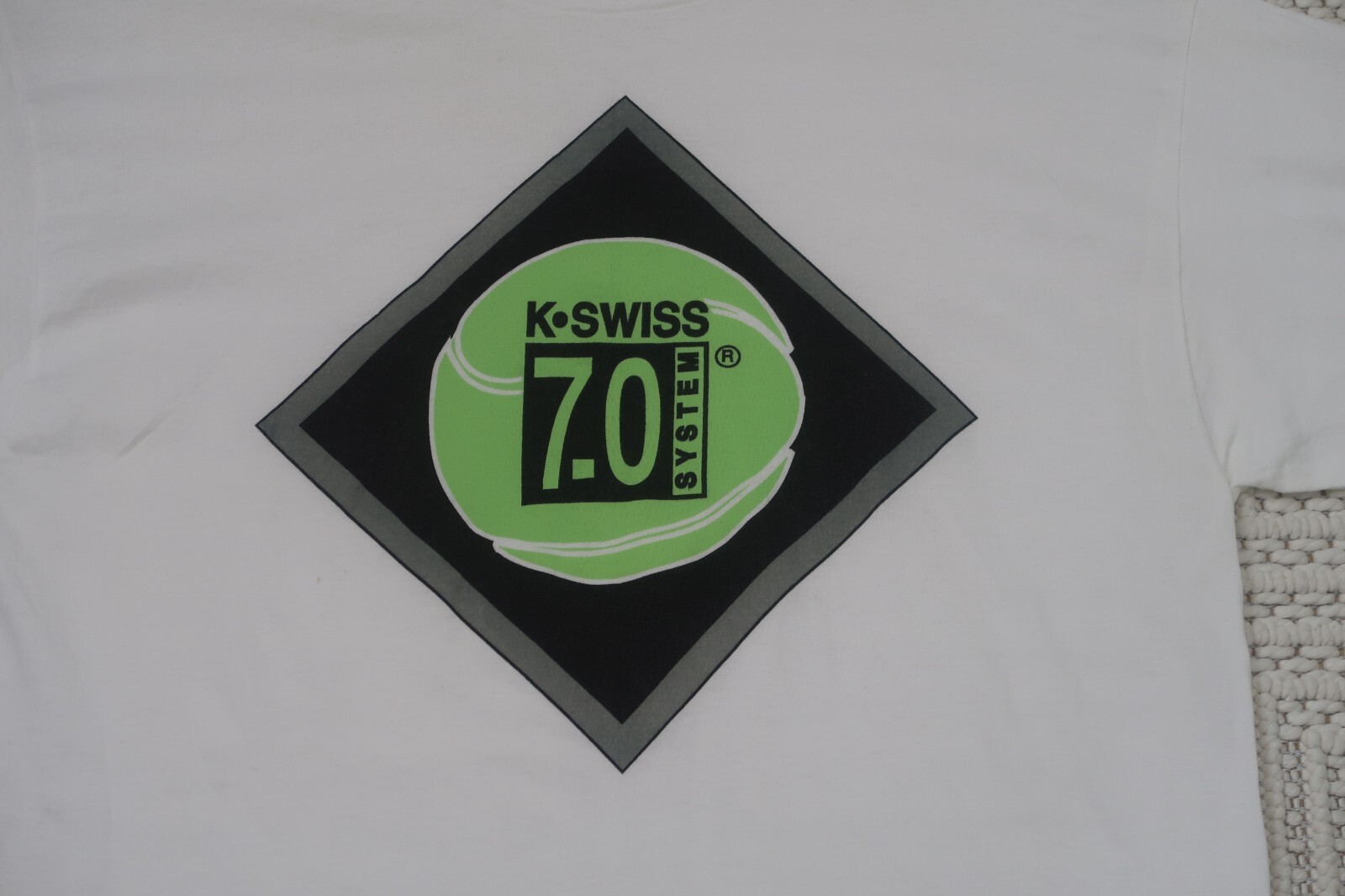Vintage K-Swiss 7.0 System Tennis Graphic Tee XL USA All Sport Tag