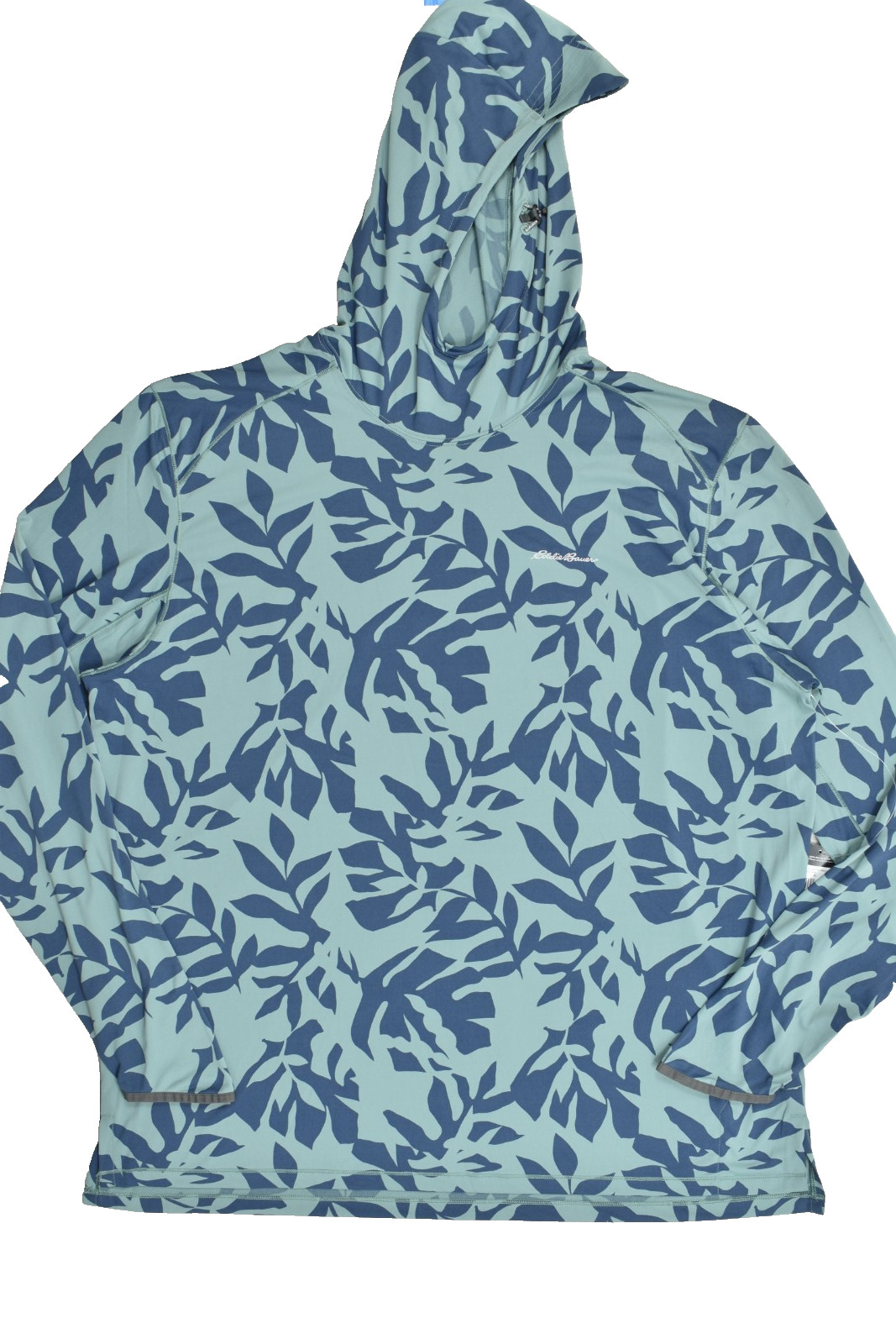 Eddie Bauer Men’s XL Solarfoil Freeshade Print Pullover Hoodie Dark Seafoam NWT