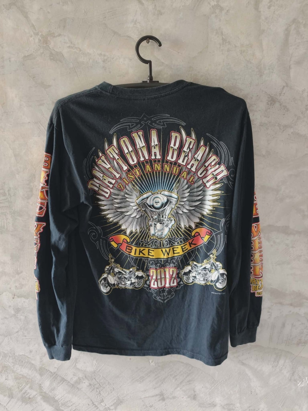 2012 Daytona-Beach Bike Week Shirt Biker Engine Size S