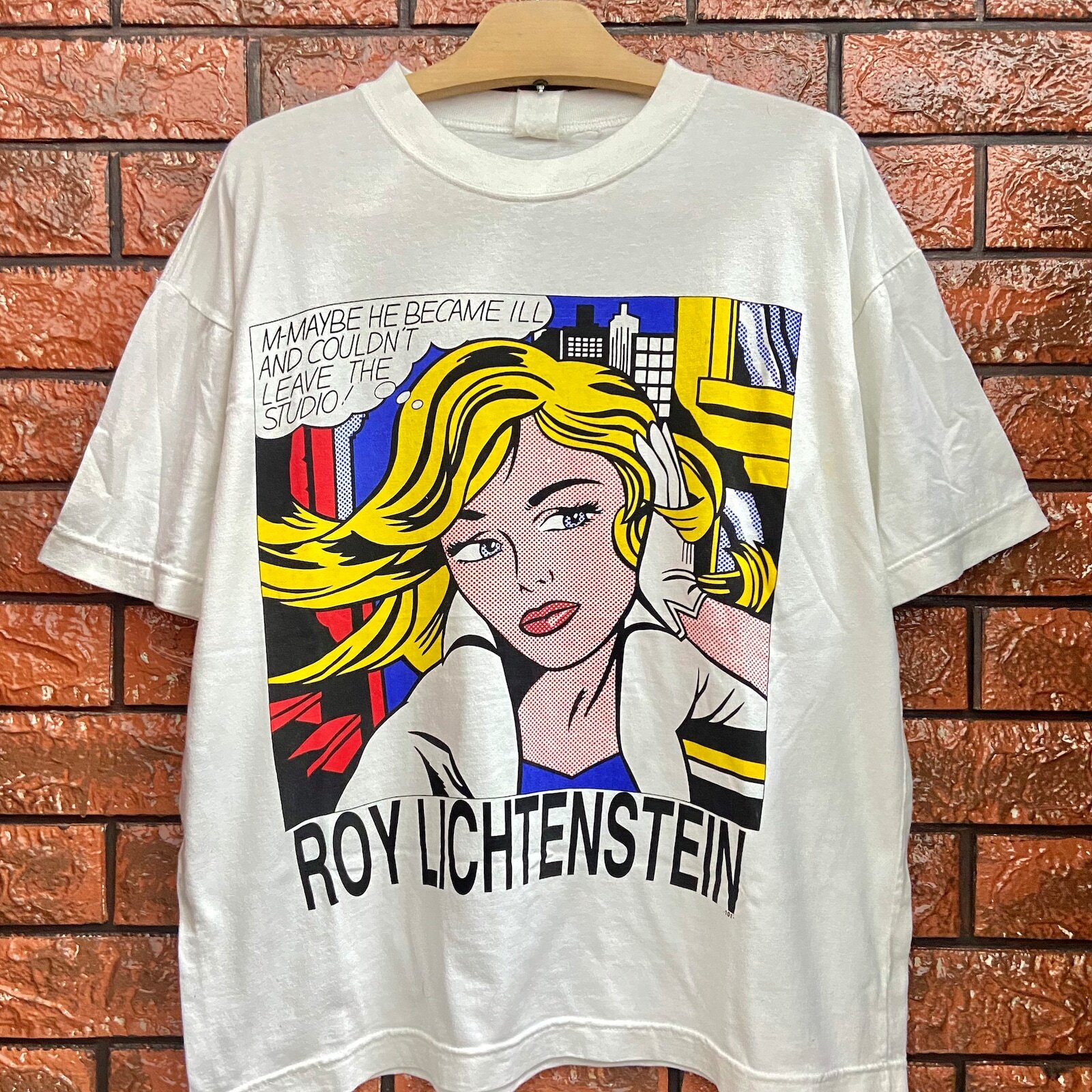 Vintage 90s Roy Lichtenstein “M-Maybe” 1972 Pop Artwork T Shirt / Claes / Andy W