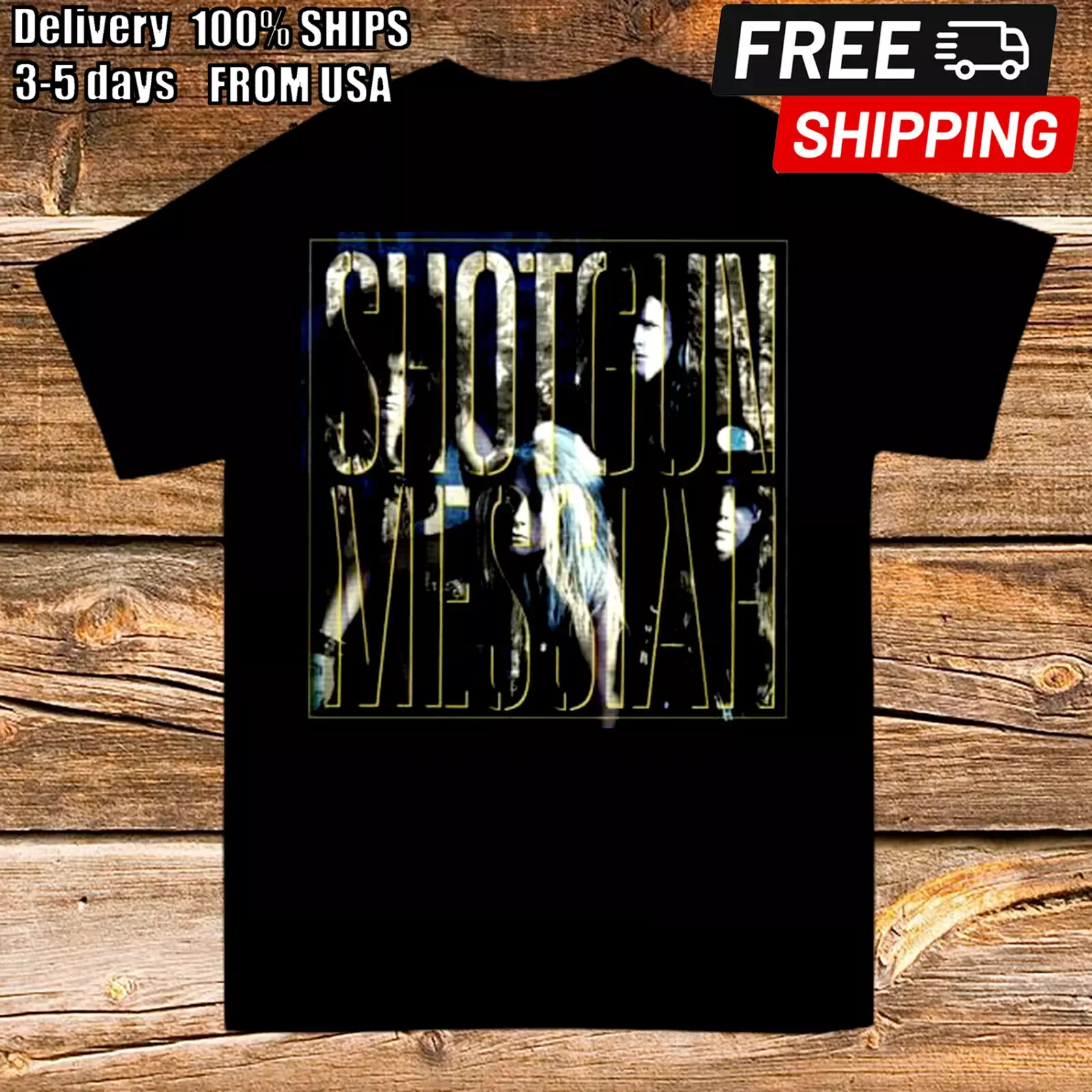 Inspired Shotgun Messiah Short Sleeve Black S-2345XL Unisex T-Shirt