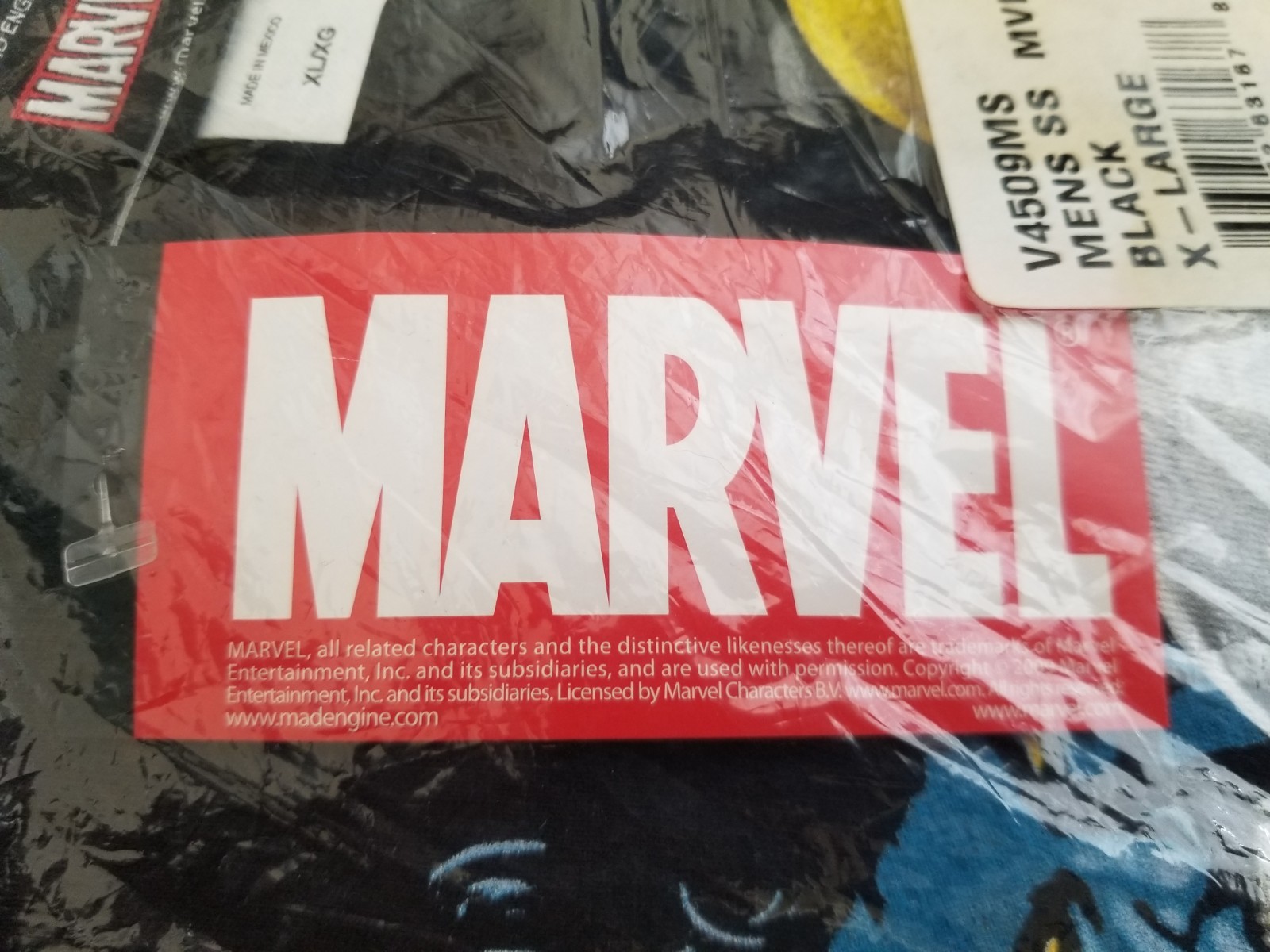 2009 Marvel Mad Engine X-Men & Avengers Black T-Shirt – Men’s XL – Brand NEW